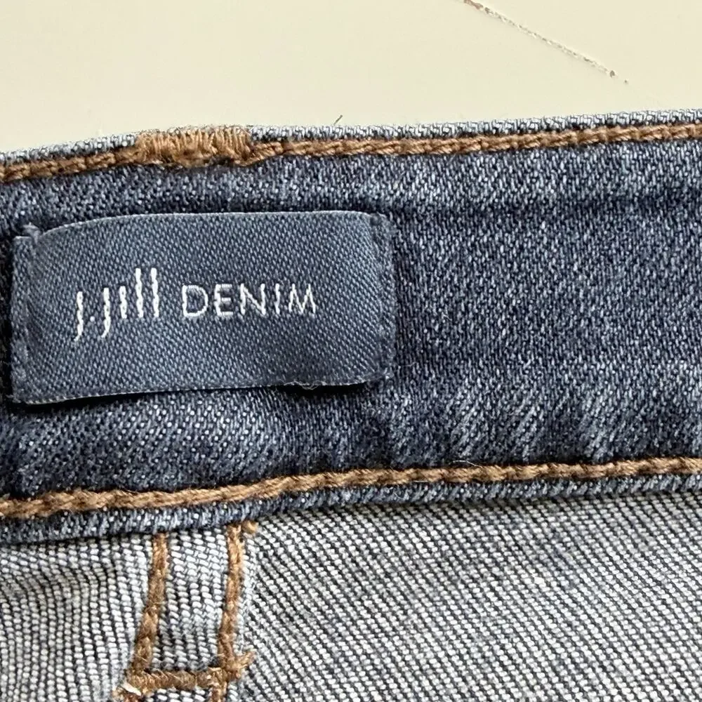 J. Jill Denim Jeans Size 12 Weekender Straight Leg Medium Wash Capsule Stretch